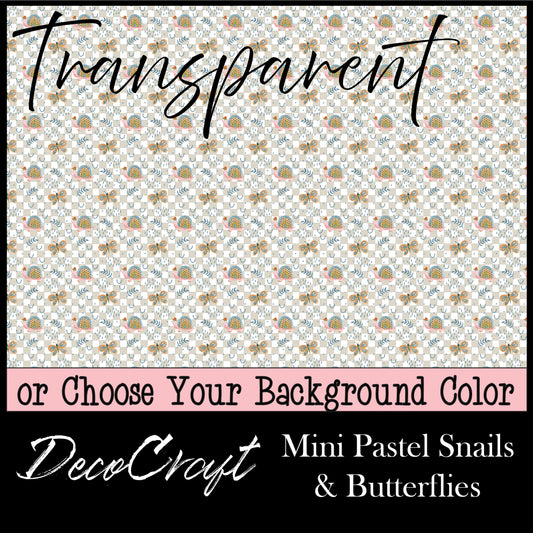 DecoCraft - Transparent - Animals, Bugs, & Birds - Mini Pastel Snails & Butterflies