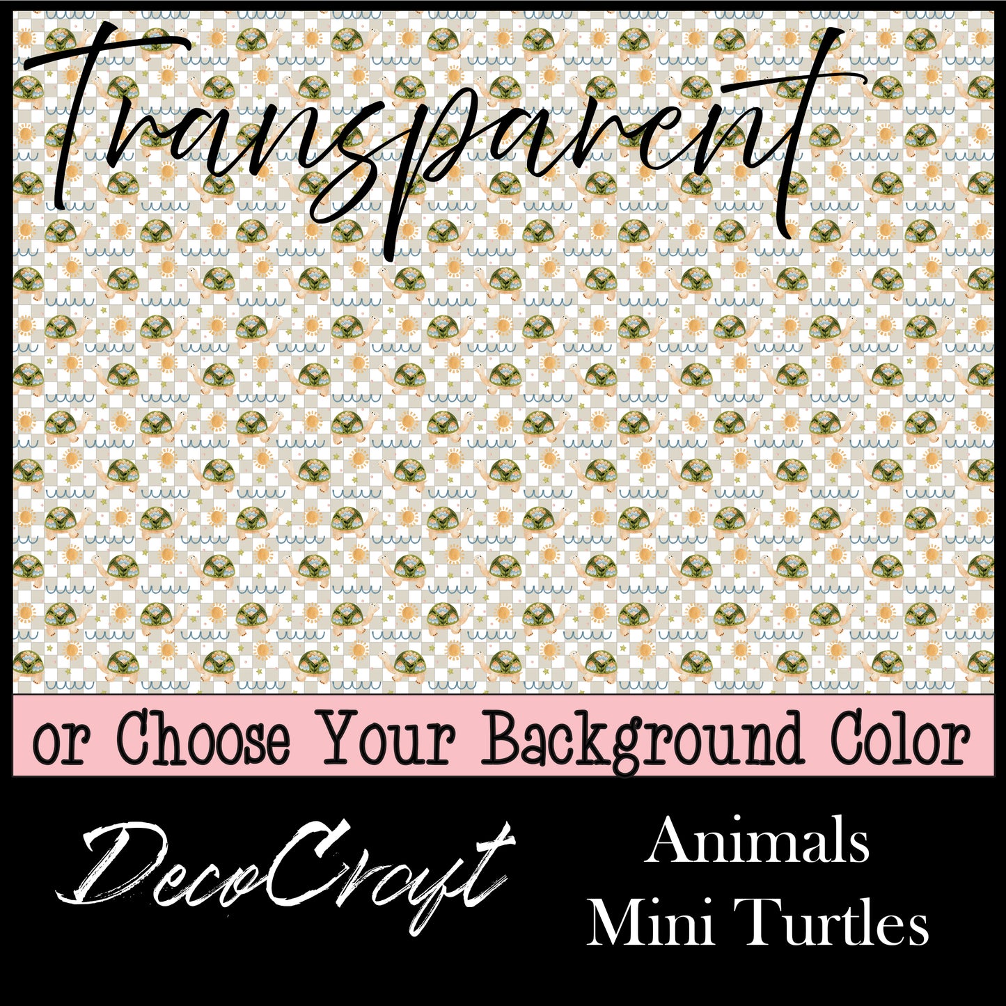 DecoCraft - Transparent - Animals, Bugs, & Birds - Mini Turtles