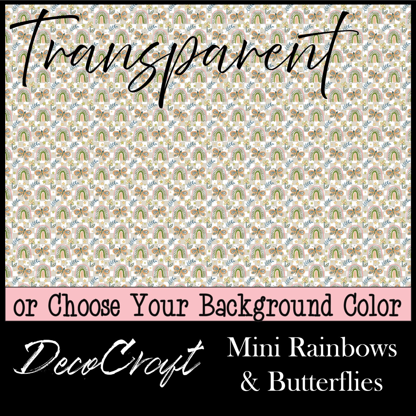 DecoCraft - Transparent - Animals, Bugs, & Birds - Mini Rainbows and Butterflies