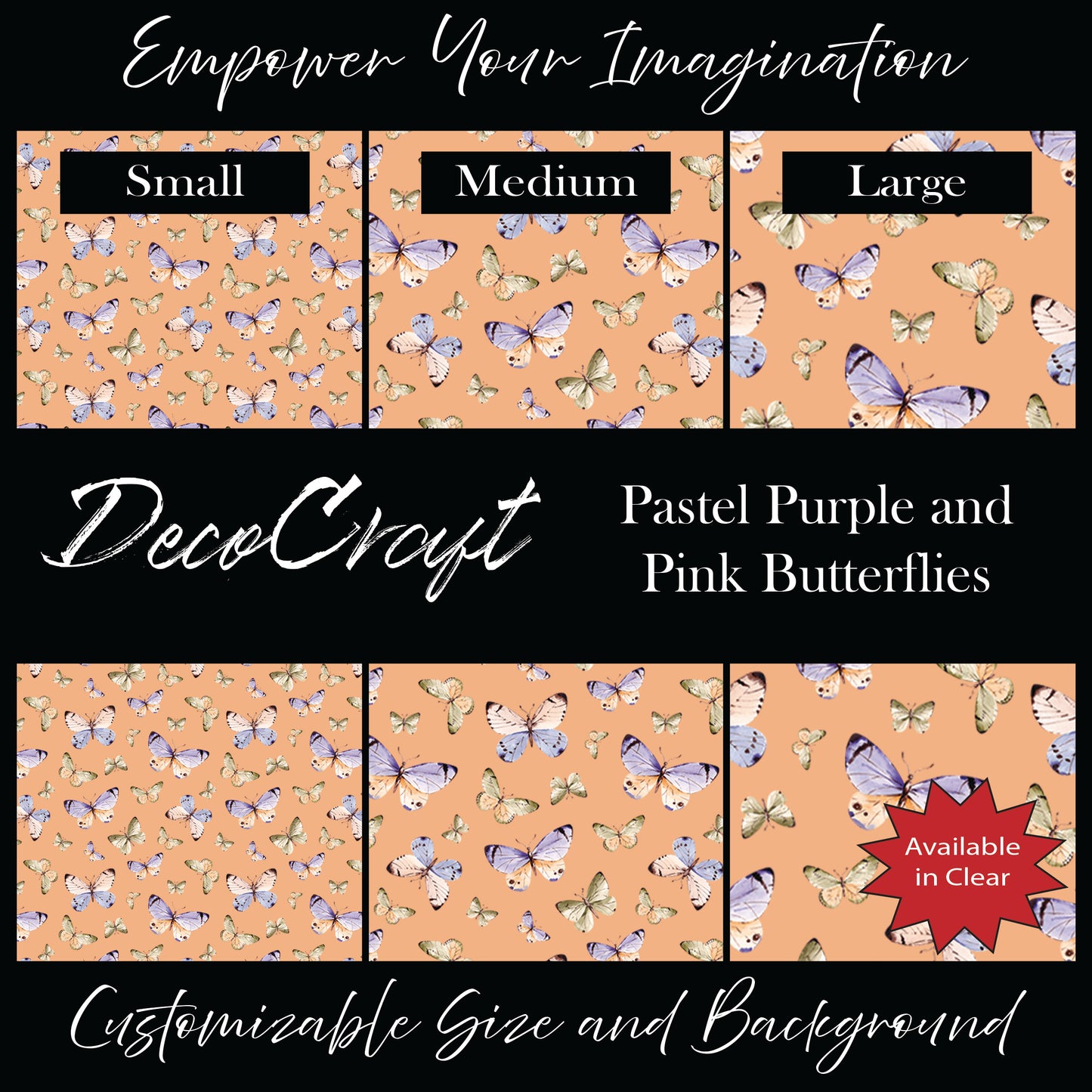 DecoCraft - Animals, Bugs, & Birds - Pastel Purple and Pink Butterflies