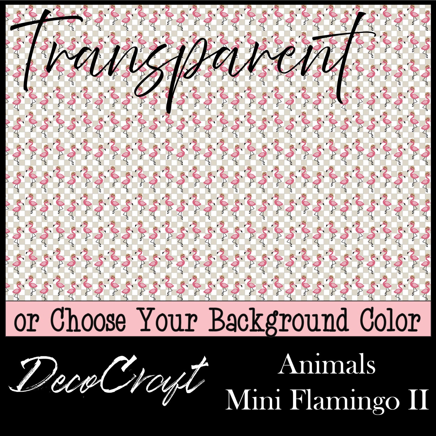 DecoCraft - Transparent - Animals, Bugs, & Birds - Mini Flamingo II