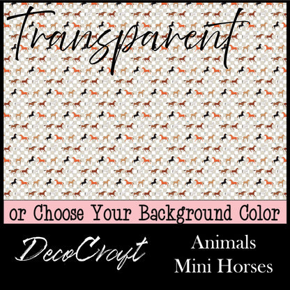 DecoCraft - Transparent - Animals, Bugs, & Birds - Mini Micro Horses