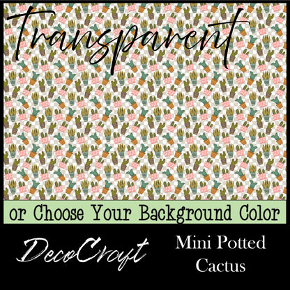 DecoCraft - Transparent - Flowers & Greenery - Mini Potted Cactus