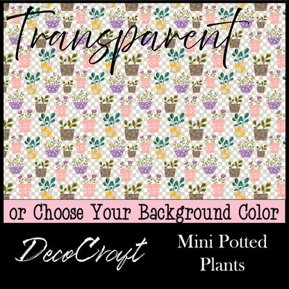 DecoCraft - Transparent - Flowers & Greenery - Mini Potted Plants