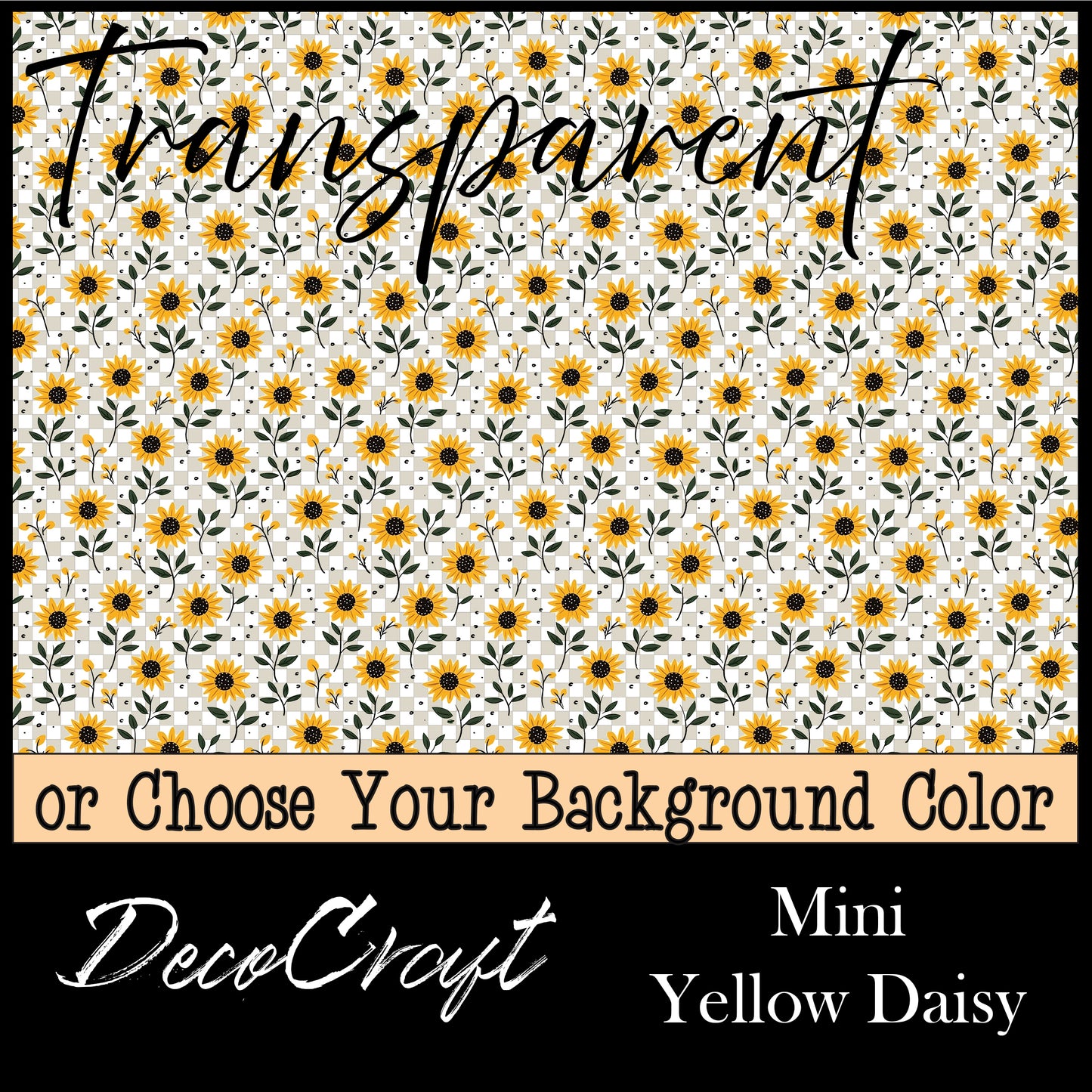 DecoCraft - Transparent - Flowers & Greenery - Mini Yellow Daisy