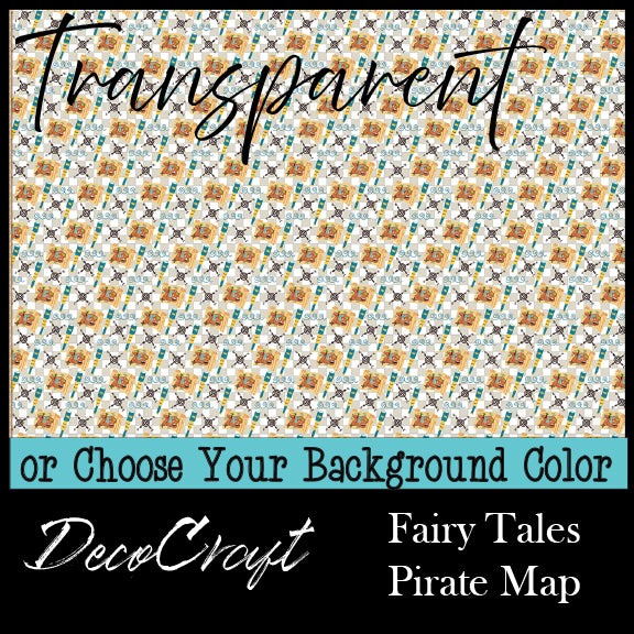 DecoCraft - Transparent - Fairy Tales - Pirate Map
