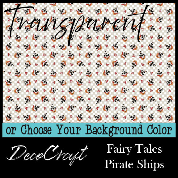 DecoCraft - Transparent - Fairy Tales - Pirate Ships