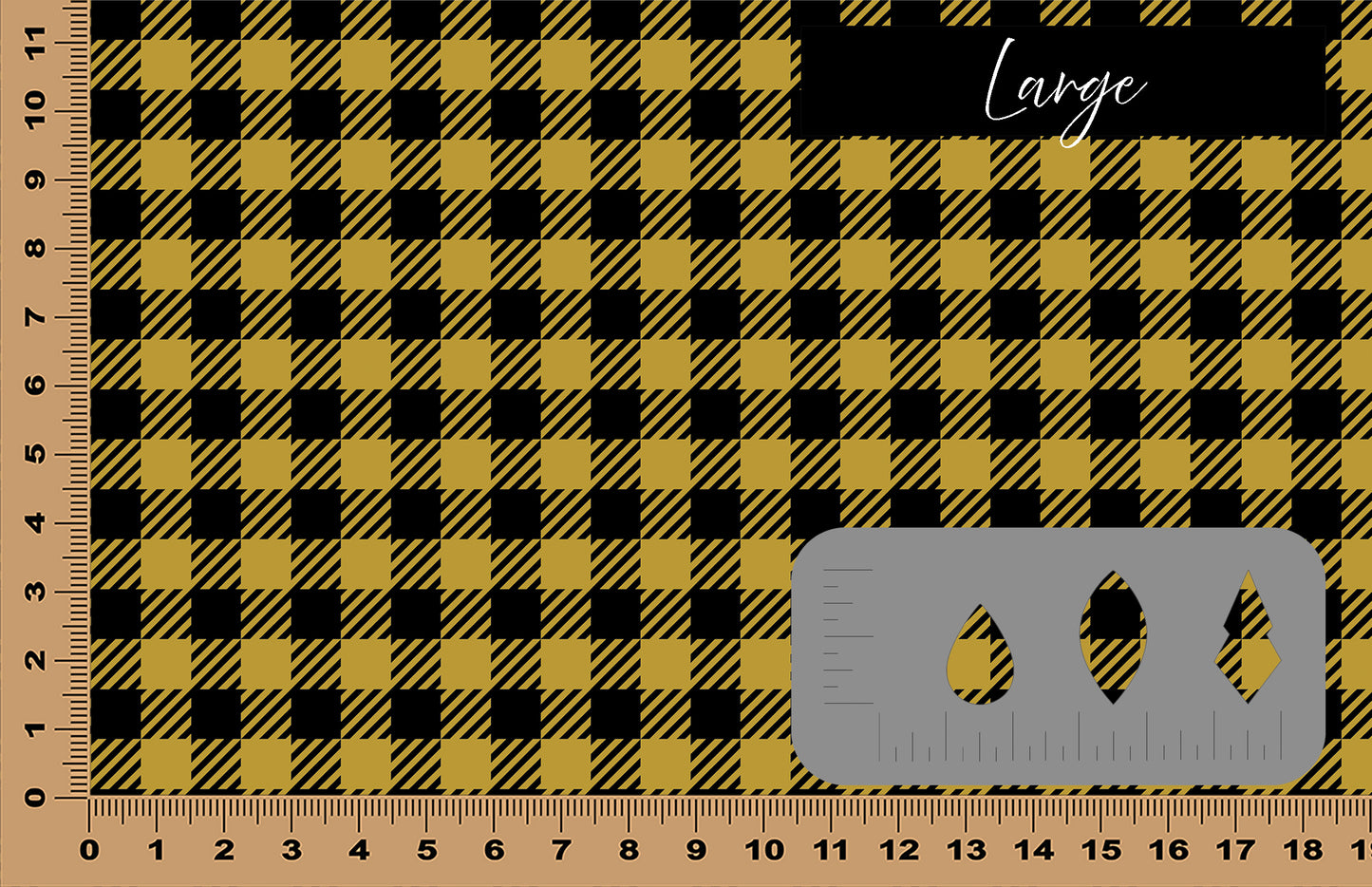 DecoCraft - Team Inspired - Plaid - Buffalo Plaid - Black & Gold