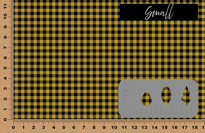 DecoCraft - Team Inspired - Plaid - Buffalo Plaid - Black & Gold