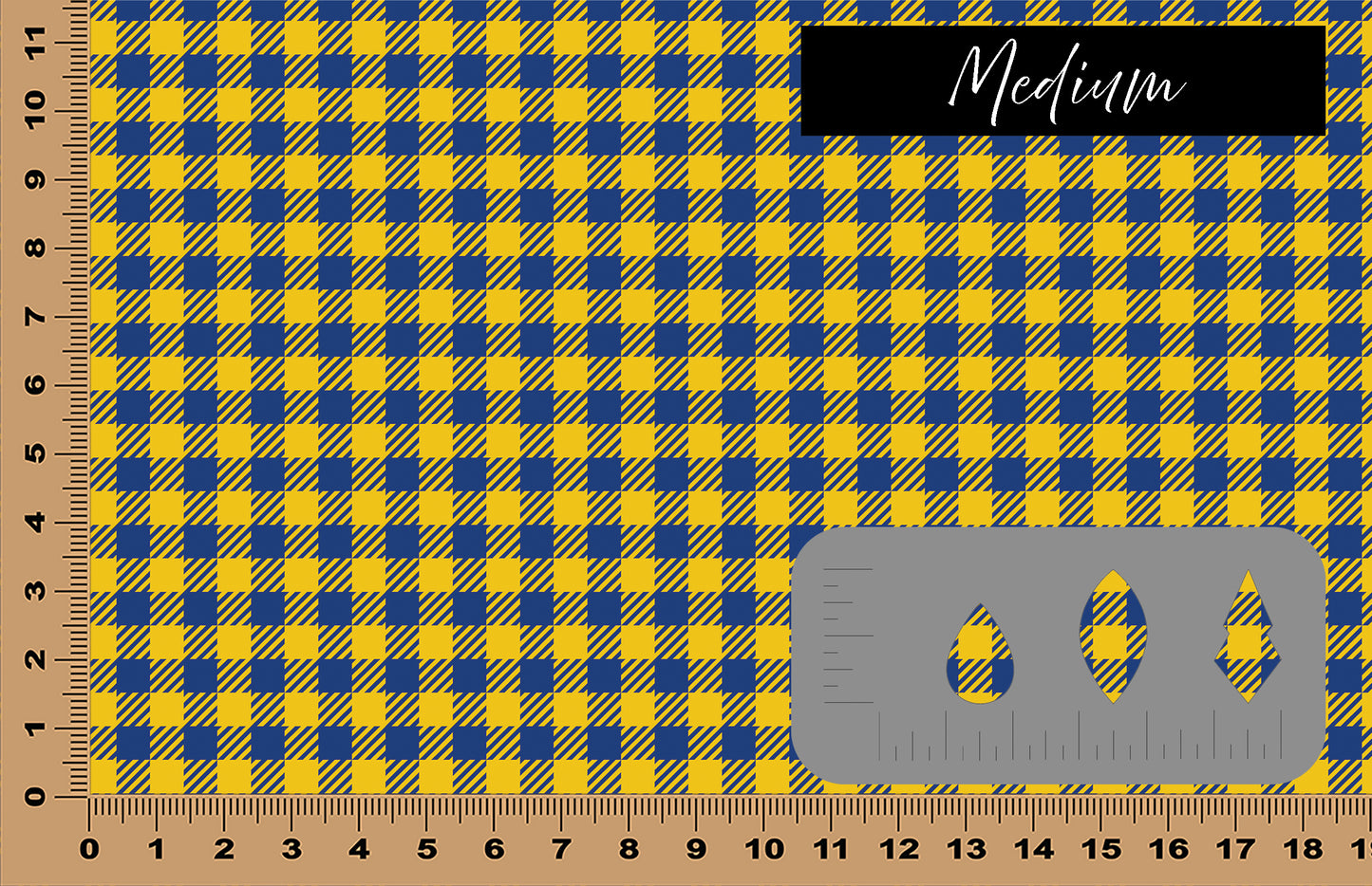 DecoCraft - Team Inspired - Plaid - Buffalo Plaid - Blue & Maize