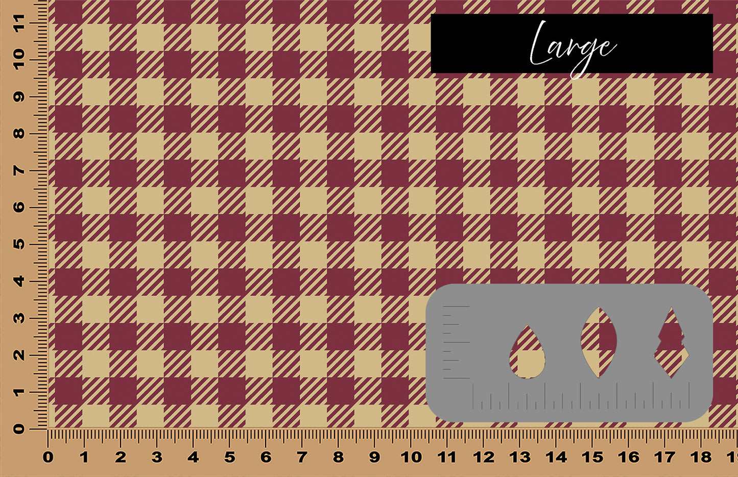 DecoCraft - Team Inspired - Plaid - Buffalo Plaid - Garnet & Gold