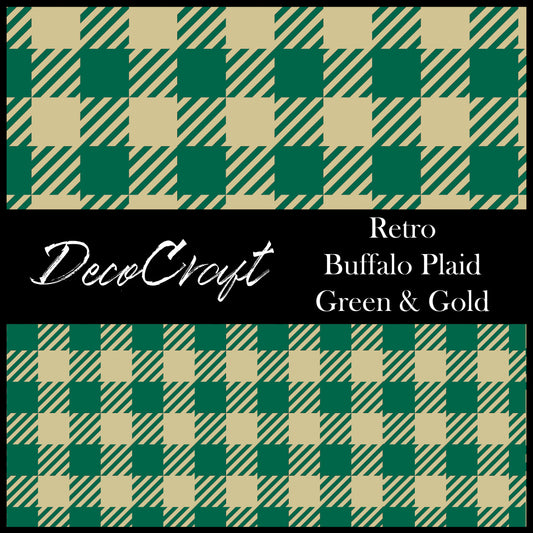 DecoCraft - Team Inspired - Plaid - Buffalo Plaid - Green & Gold