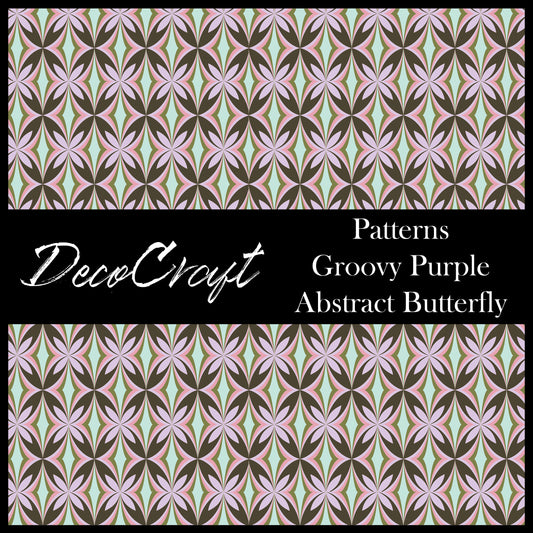 DecoCraft - Patterns - Groovy Purple Abstract Butterflies