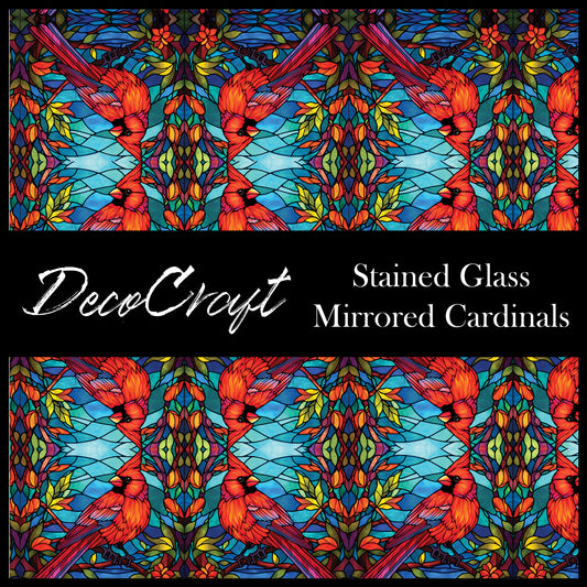 DecoCraft - Animals, Bugs, & Birds - Stained Glass - Mirrored Cardinals