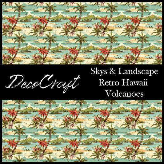 DecoCraft - Landscapes & Skies - Retro Hawaii Volcanos