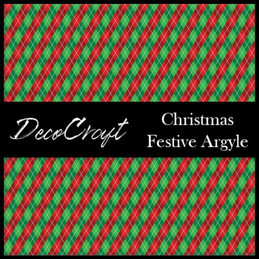 DecoCraft Christmas - Plaid - Festive Argyle