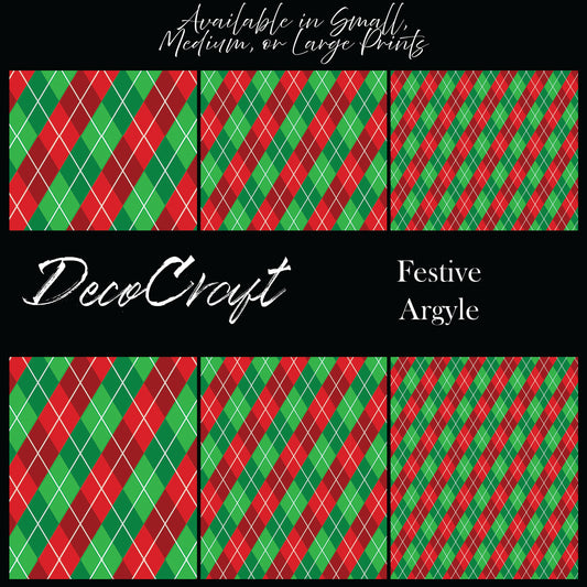 DecoCraft Christmas - Plaid - Festive Argyle