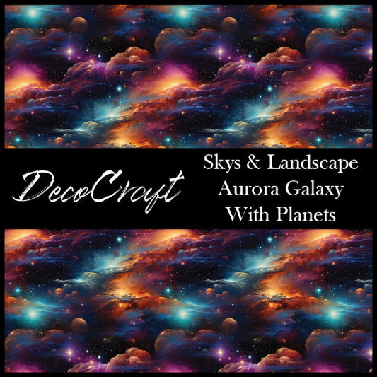 DecoCraft - Landscapes & Skies - Aurora Galaxy with Planets