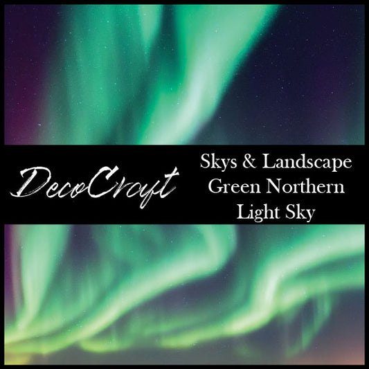 DecoCraft - Landscapes & Skies - Northern Light Sky - Green