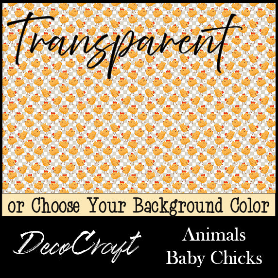 DecoCraft - Transparent - Animals - Baby Chicks