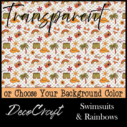 DecoCraft - Transparent - Summer - Swimsuits & Rainbows