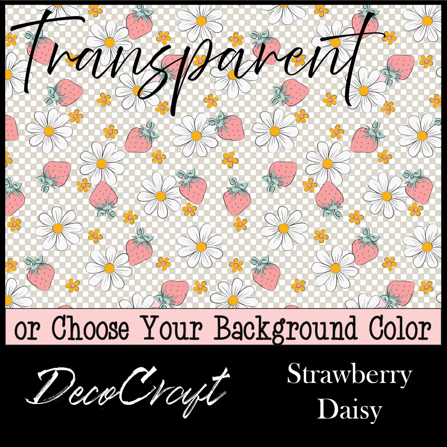 DecoCraft - Transparent - Flowers & Greenery - Strawberry Daisy