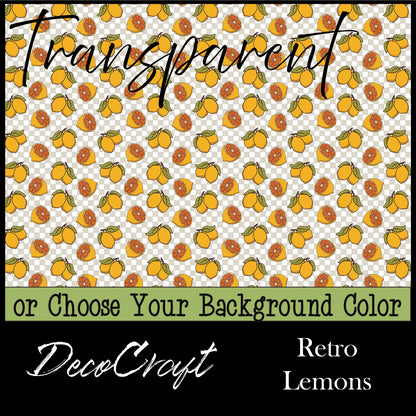 DecoCraft - Transparent - Flowers & Greenery - Retro Lemons