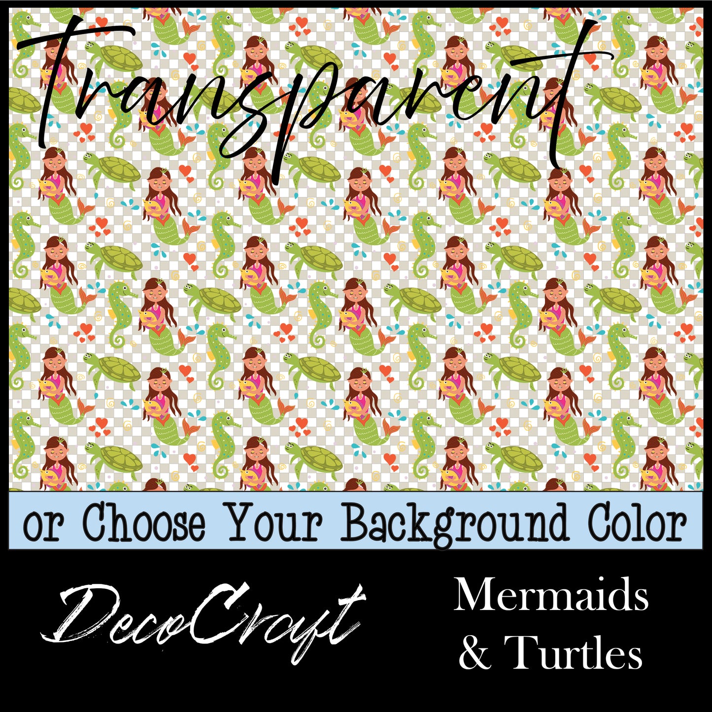 DecoCraft - Transparent - Fairy Tales - Mermaids & Turtles