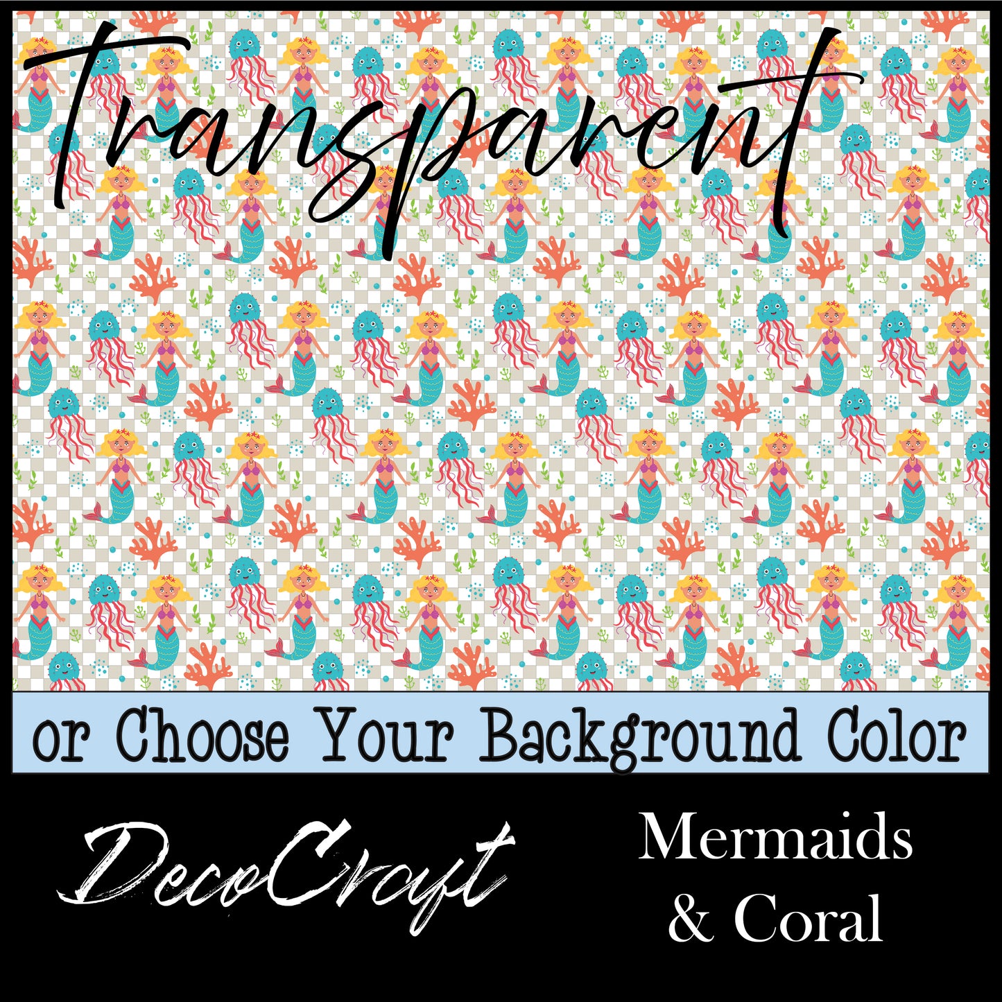 DecoCraft - Transparent - Fairy Tales - Mermaids & Coral