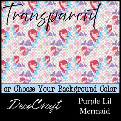 DecoCraft - Transparent - Fairy Tales - Purple Lil Mermaid
