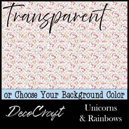 DecoCraft - Transparent - Fairy Tales - Unicorns and Rainbows