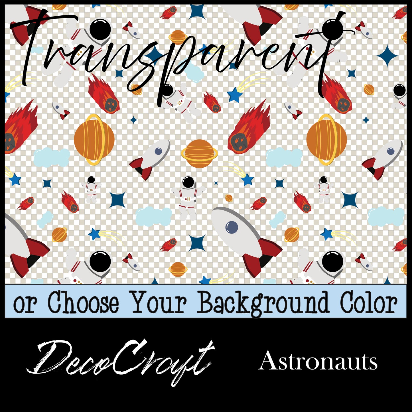 DecoCraft - Transparent - Kids - Astronauts