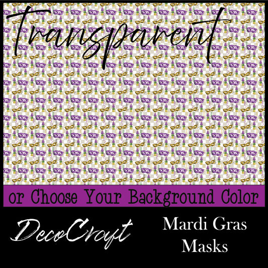 DecoCraft - Transparent - Mardi Gras - Masks