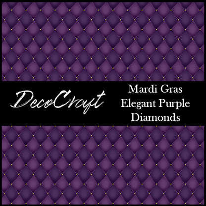 DecoCraft - Mardi Gras - Elegant Purple Diamonds