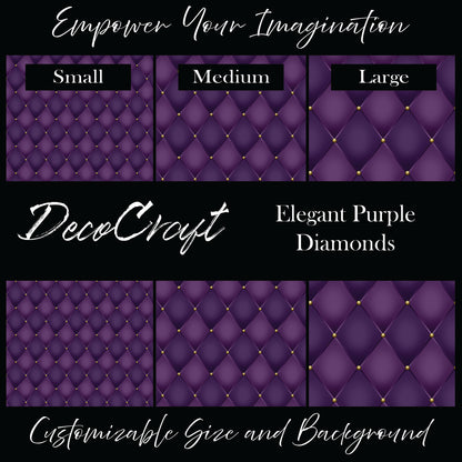 DecoCraft - Mardi Gras - Elegant Purple Diamonds