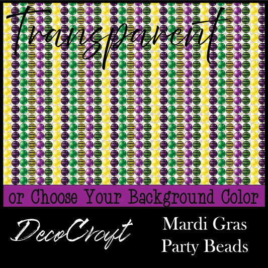DecoCraft - Transparent - Mardi Gras - Party Beads
