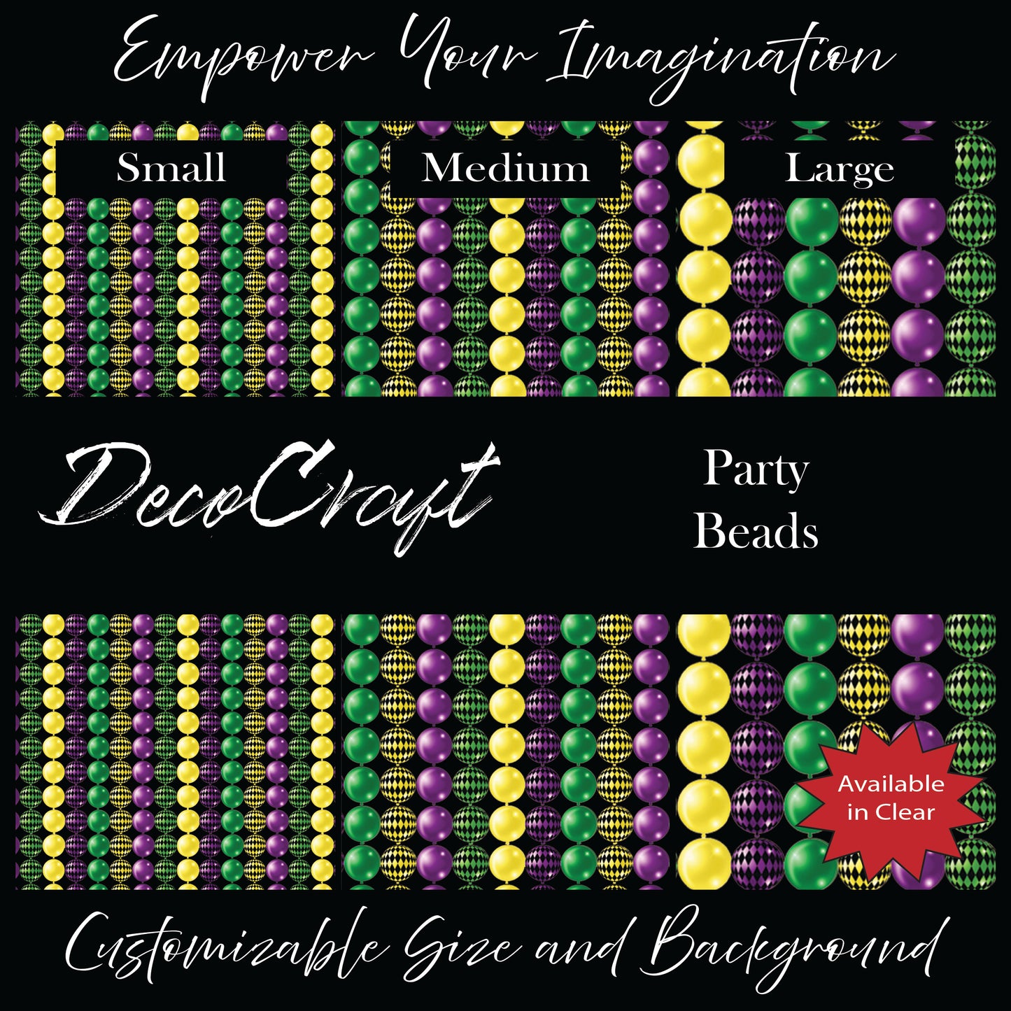 DecoCraft - Mardi Gras - Party Beads