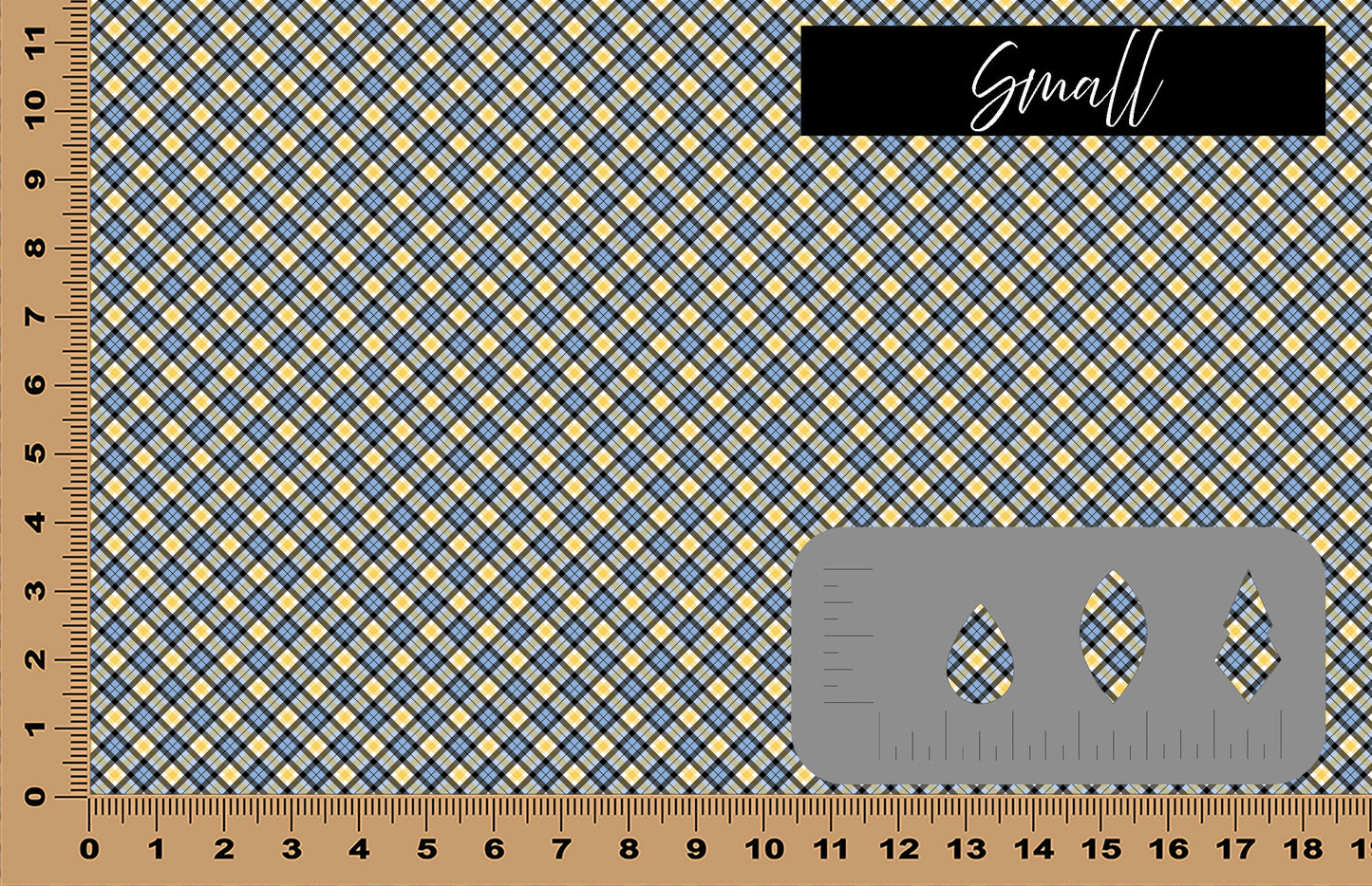 DecoCraft - Plaid - Easter Spring - Yellow & Blue Plaid