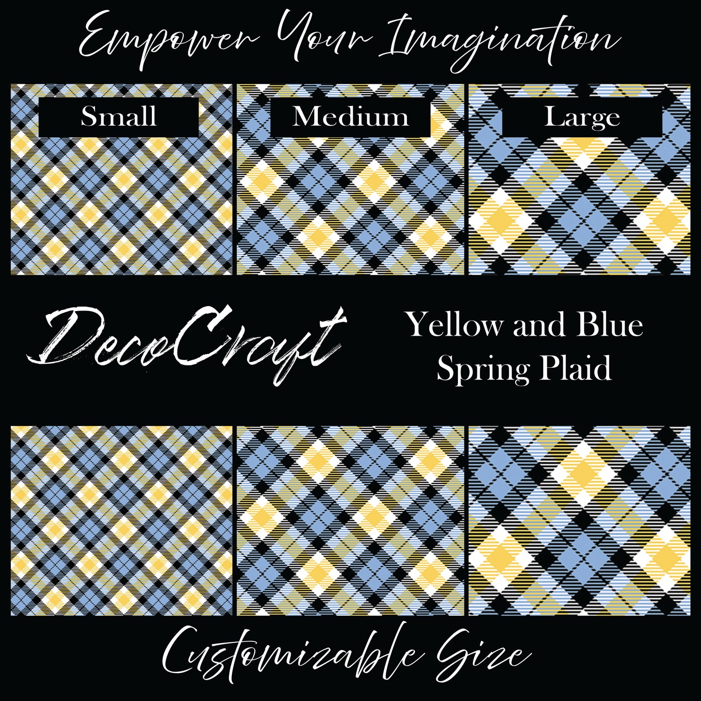 DecoCraft - Plaid - Easter Spring - Yellow & Blue Plaid