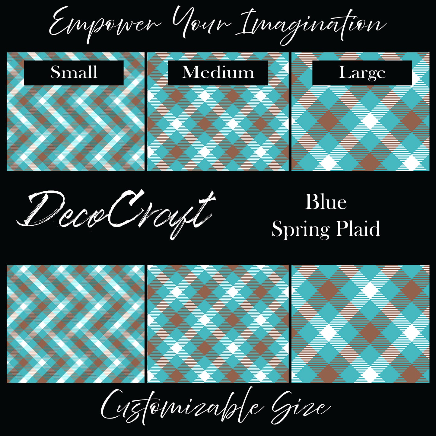 DecoCraft - Plaid - Easter Spring - Blue Plaid