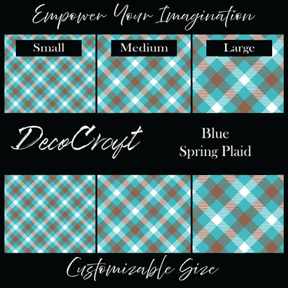 DecoCraft - Plaid - Easter Spring - Blue Plaid