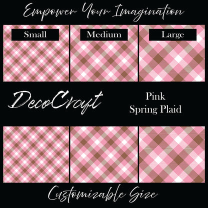 DecoCraft - Plaid - Easter Spring - Pink Plaid