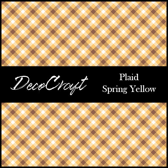 DecoCraft - Plaid - Easter Spring - Yellow Plaid