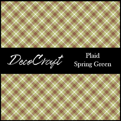 DecoCraft - Plaid - Easter Spring - Green Plaid