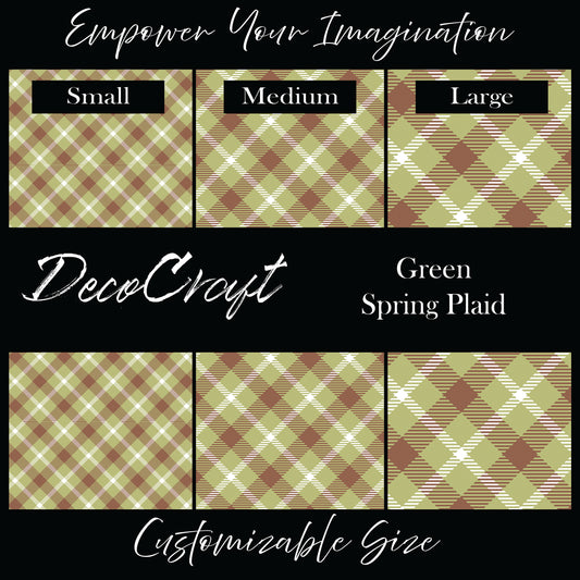 DecoCraft - Plaid - Easter Spring - Green Plaid