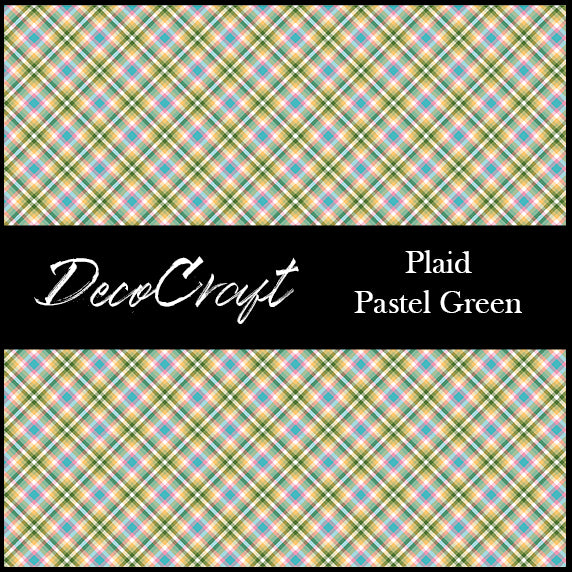 DecoCraft - Plaid - Easter Spring - Pastel Green