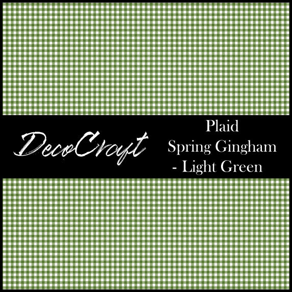 DecoCraft - Plaid - Easter Spring - Green Gingham