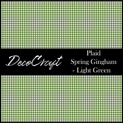 DecoCraft - Plaid - Easter Spring - Green Gingham