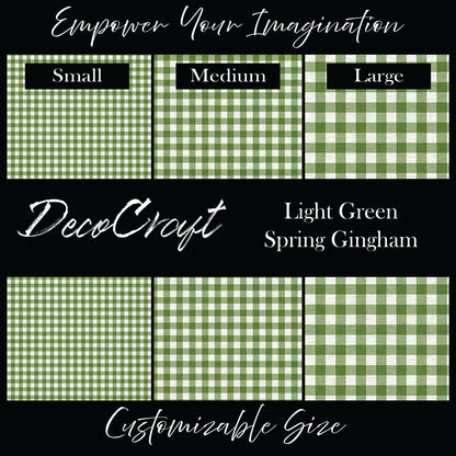 DecoCraft - Plaid - Easter Spring - Green Gingham