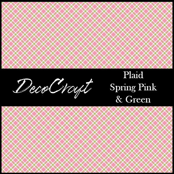 DecoCraft - Plaid - Easter Spring - Pink & Green Plaid